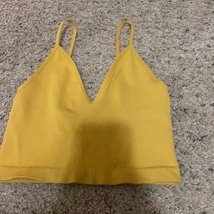 Yellow cropped tank